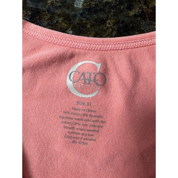 Cato Camisole Tank Top Womens XL Pink Spaghetti Strap Scoop Neck Stretch - Picture 11 of 11